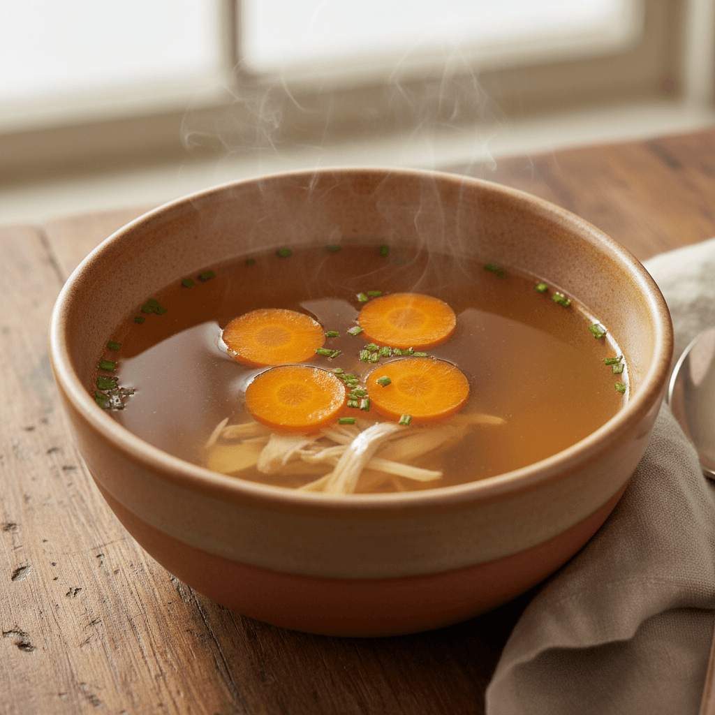 Bouillon de poulet maison