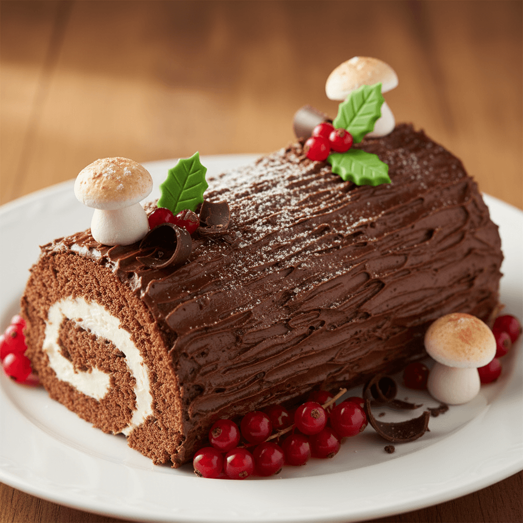 Bûche de Noël (Gâteau bûche de Noël)