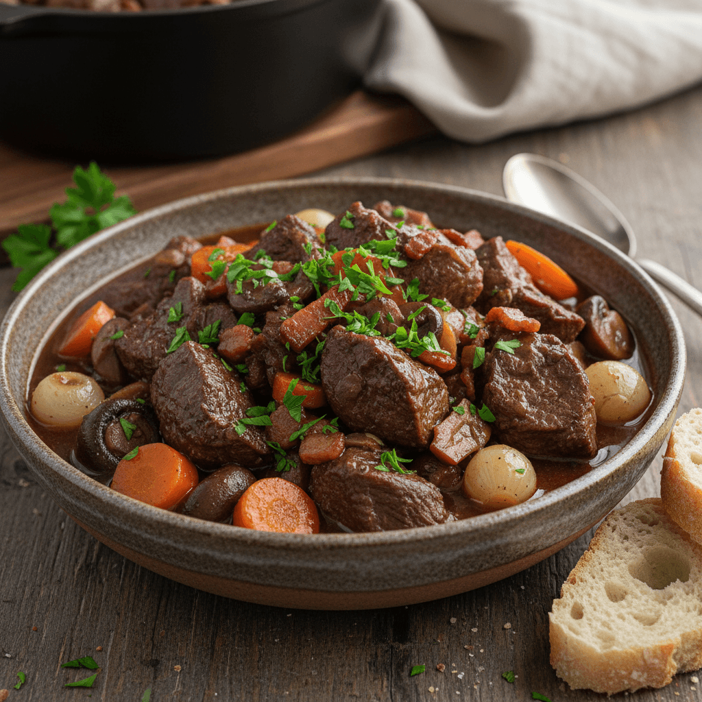 Civet de chevreuil au vin rouge