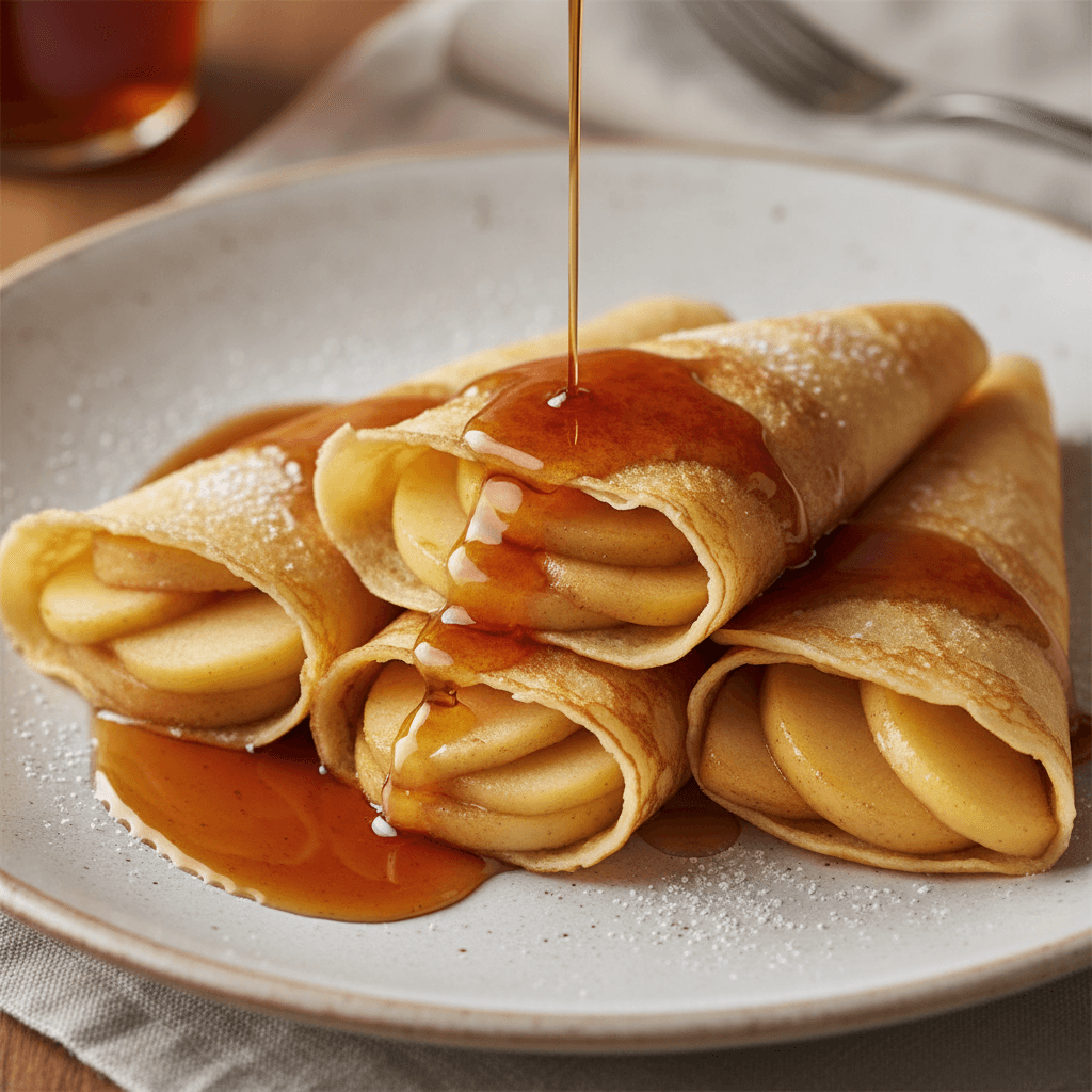 Crêpes aux pommes et érable