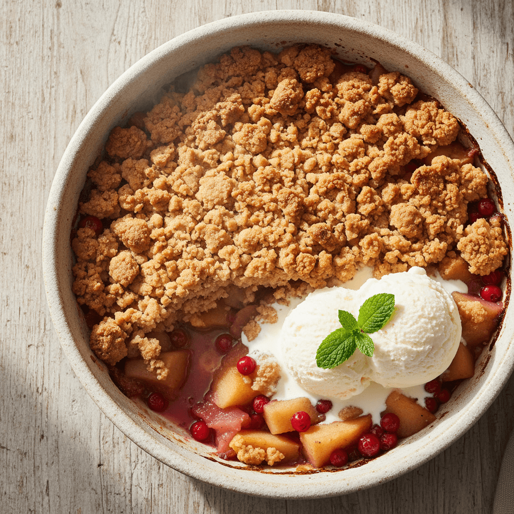 Crumble aux fruits français