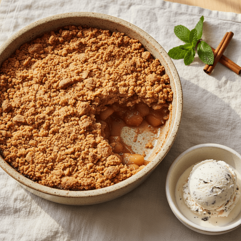 Crumble aux pommes français