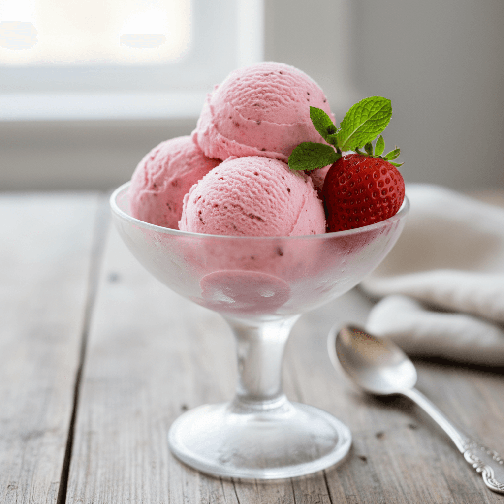Granita de fraises française rafraîchissante