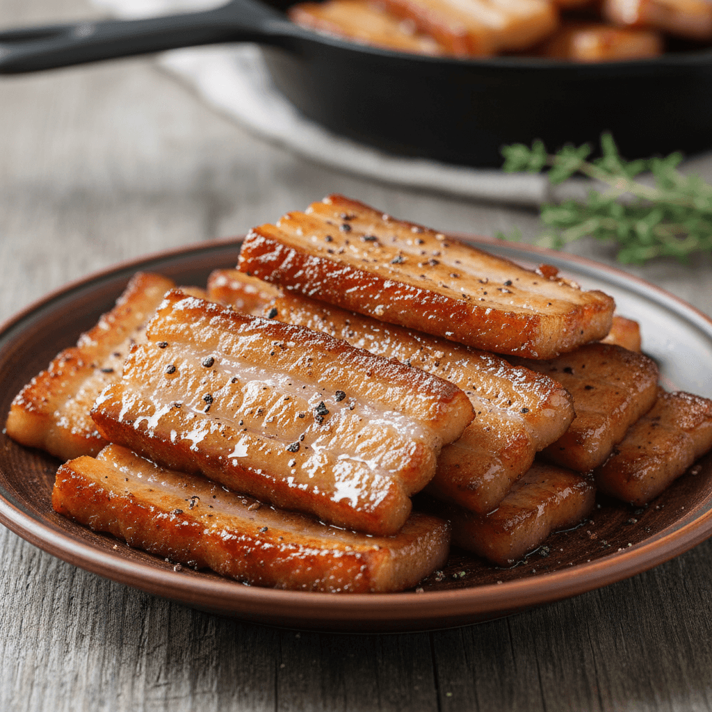 Grillades de lard salé