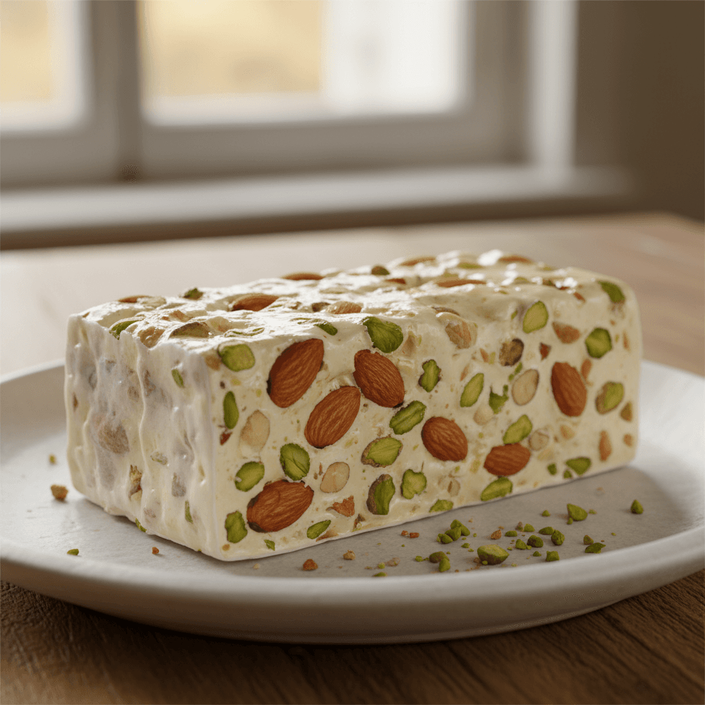 Nougat français classique (Nougat de Montélimar)