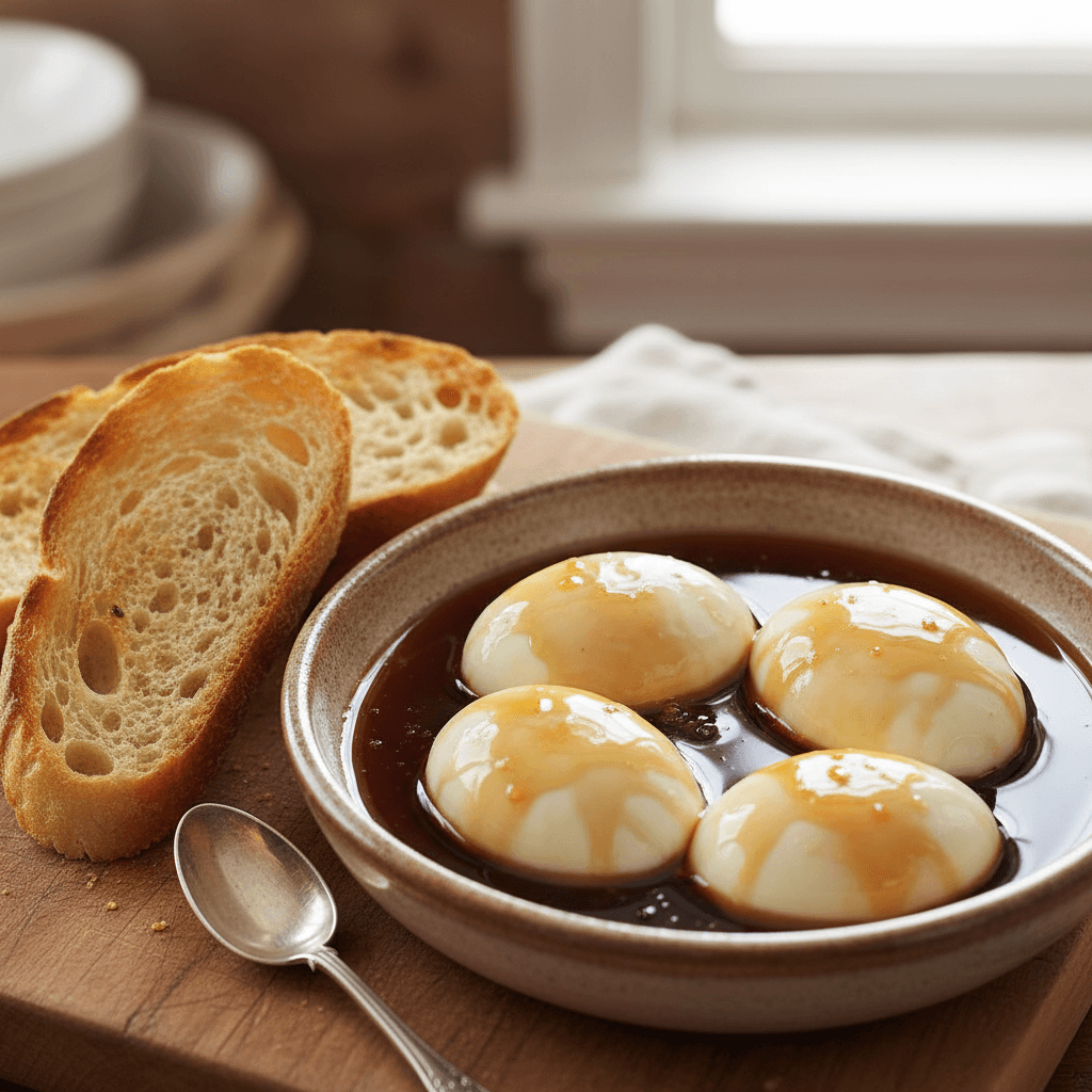 Oeufs dans le sirop d'érable