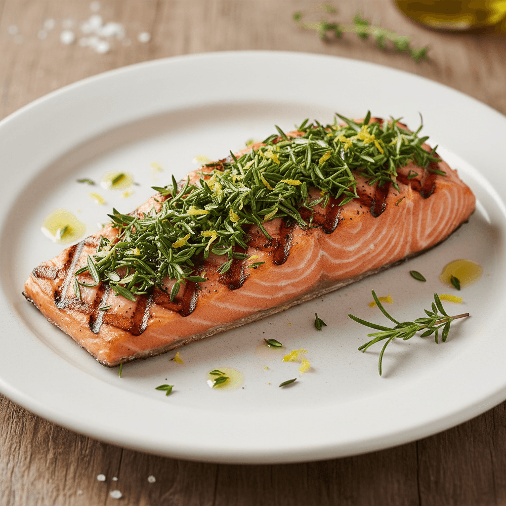 Ouananiche grillée aux herbes