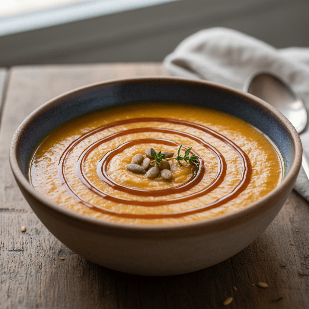 Potage de citrouille à l'érable