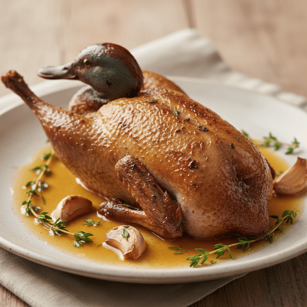Sarcelle rôtie au thym