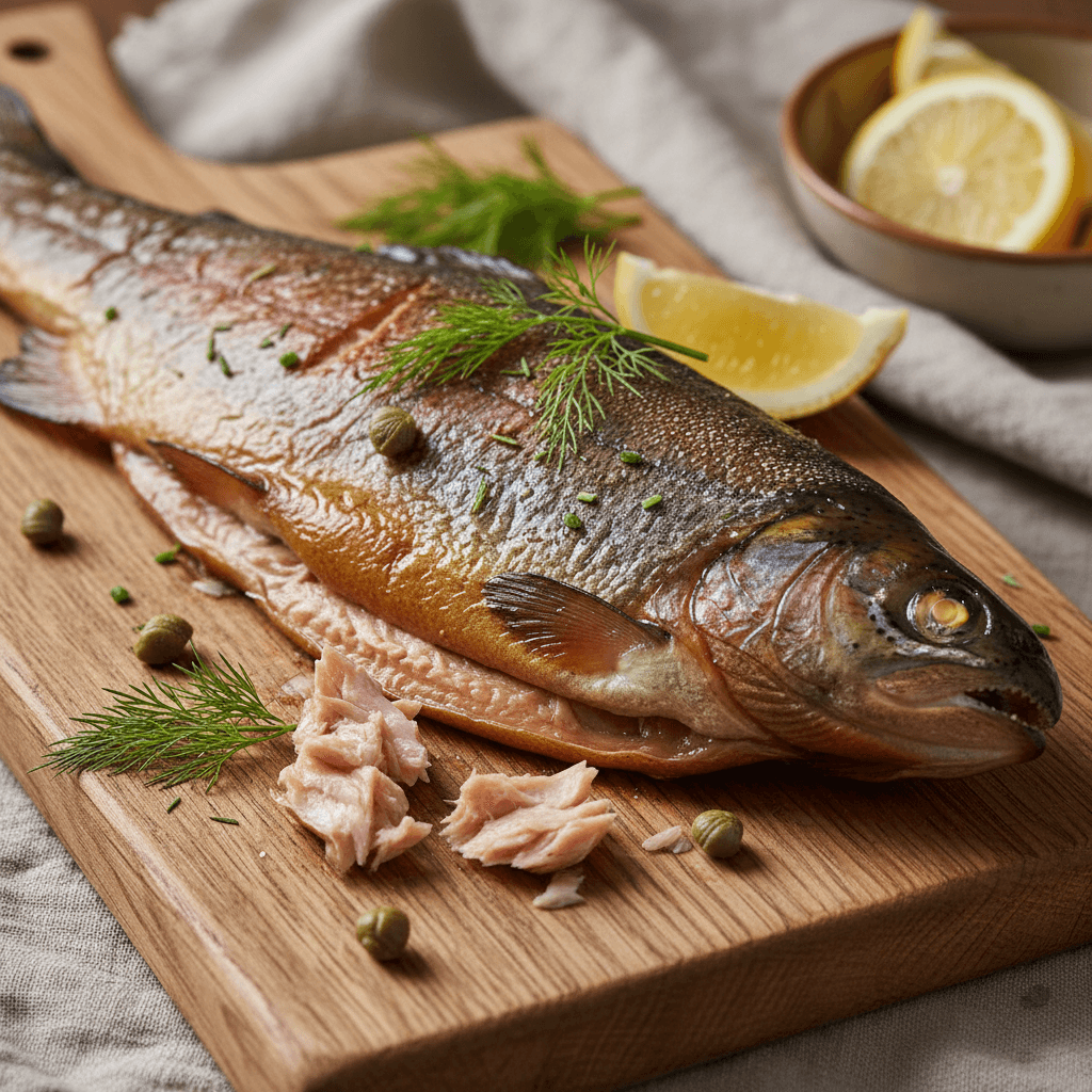 Truite fumée à chaud classique