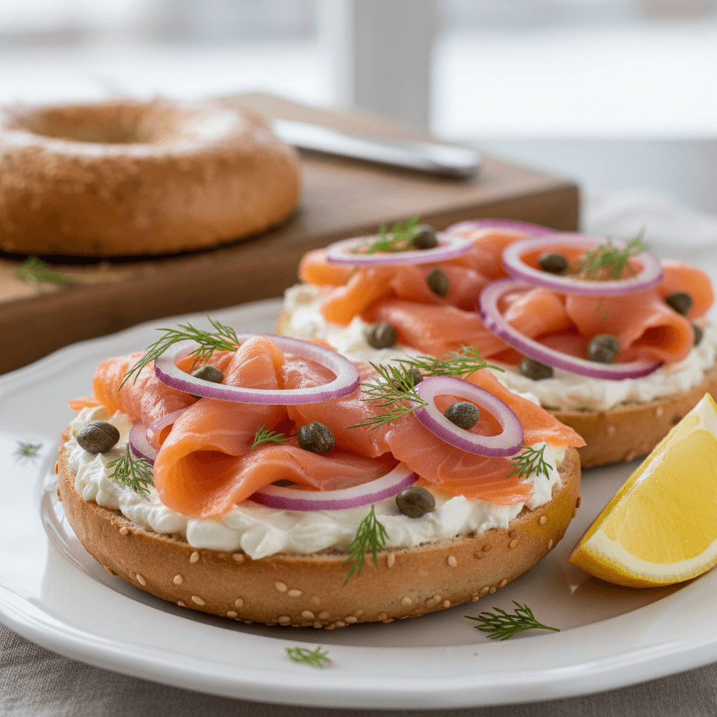 Bagels au saumon fumé