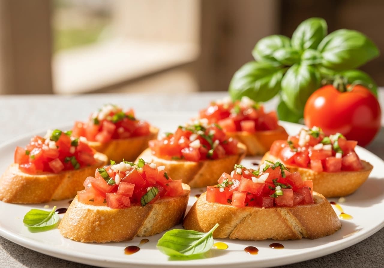 Bruschetta Classique Tomate Basilic