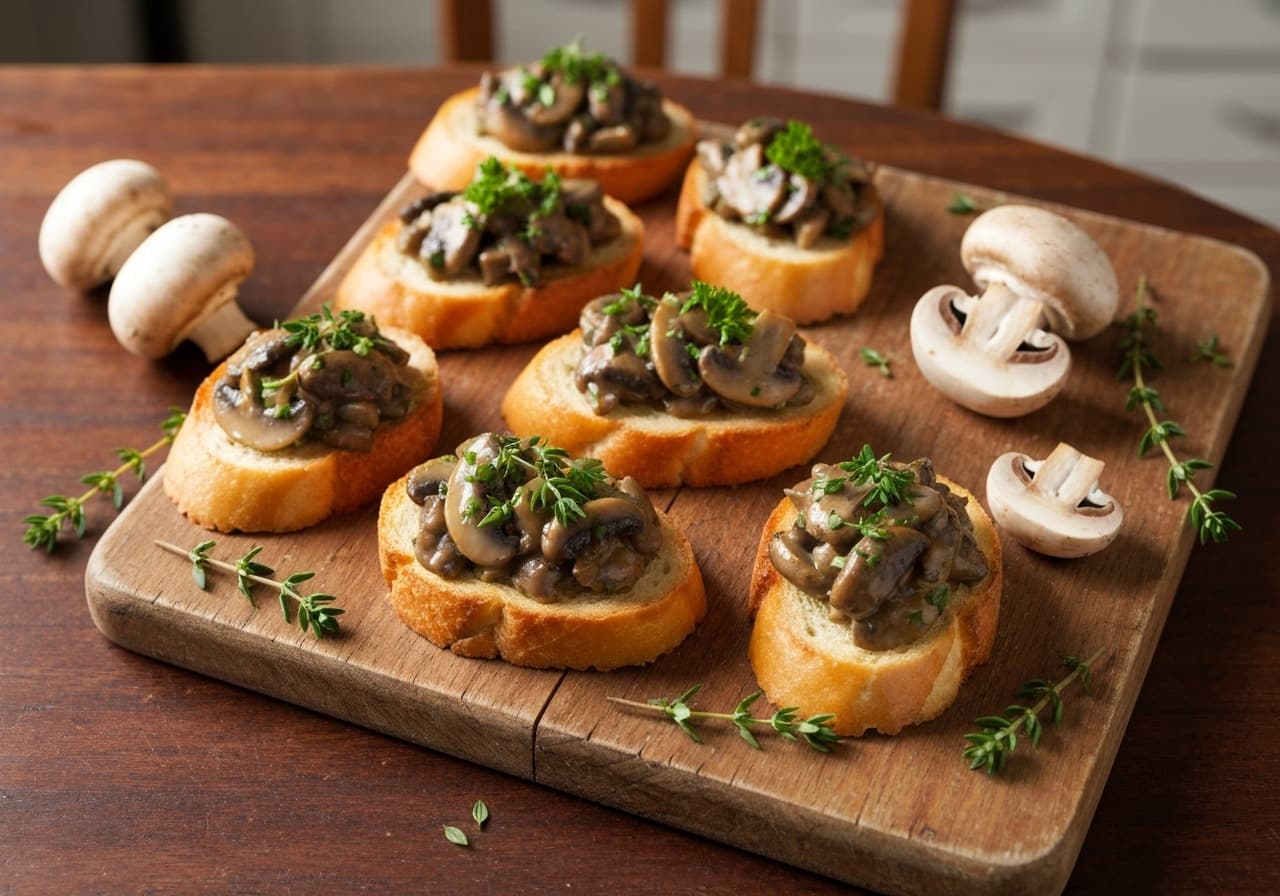 Mushroom Crostini (Crostini aux Champignons)
