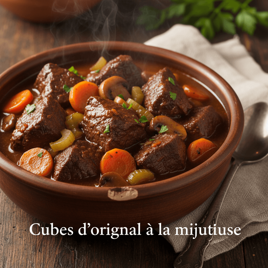 Cubes d'orignal à la mijoteuse