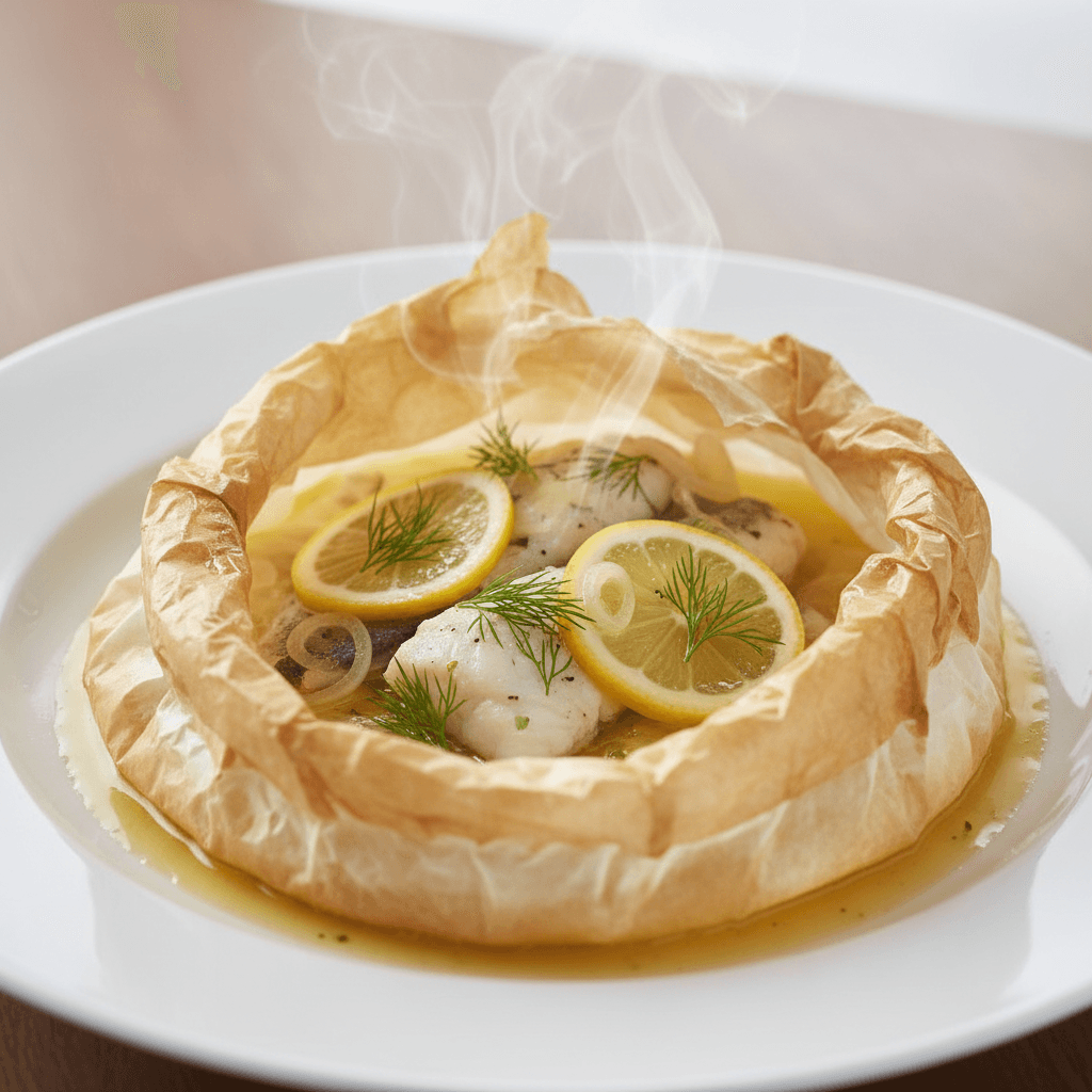 Doré en papillote au citron et aneth