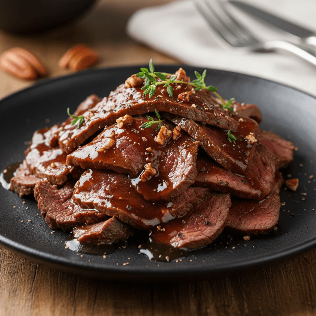 Émincé de chevreuil au sirop d'érable