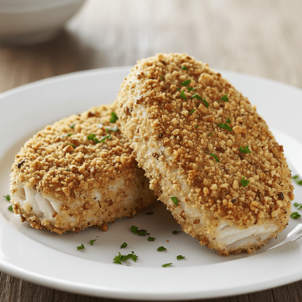 Filets de brochet en croûte de noix