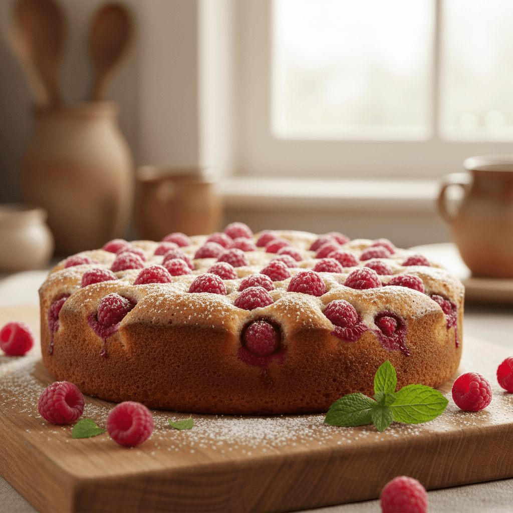 Gâteau aux framboises