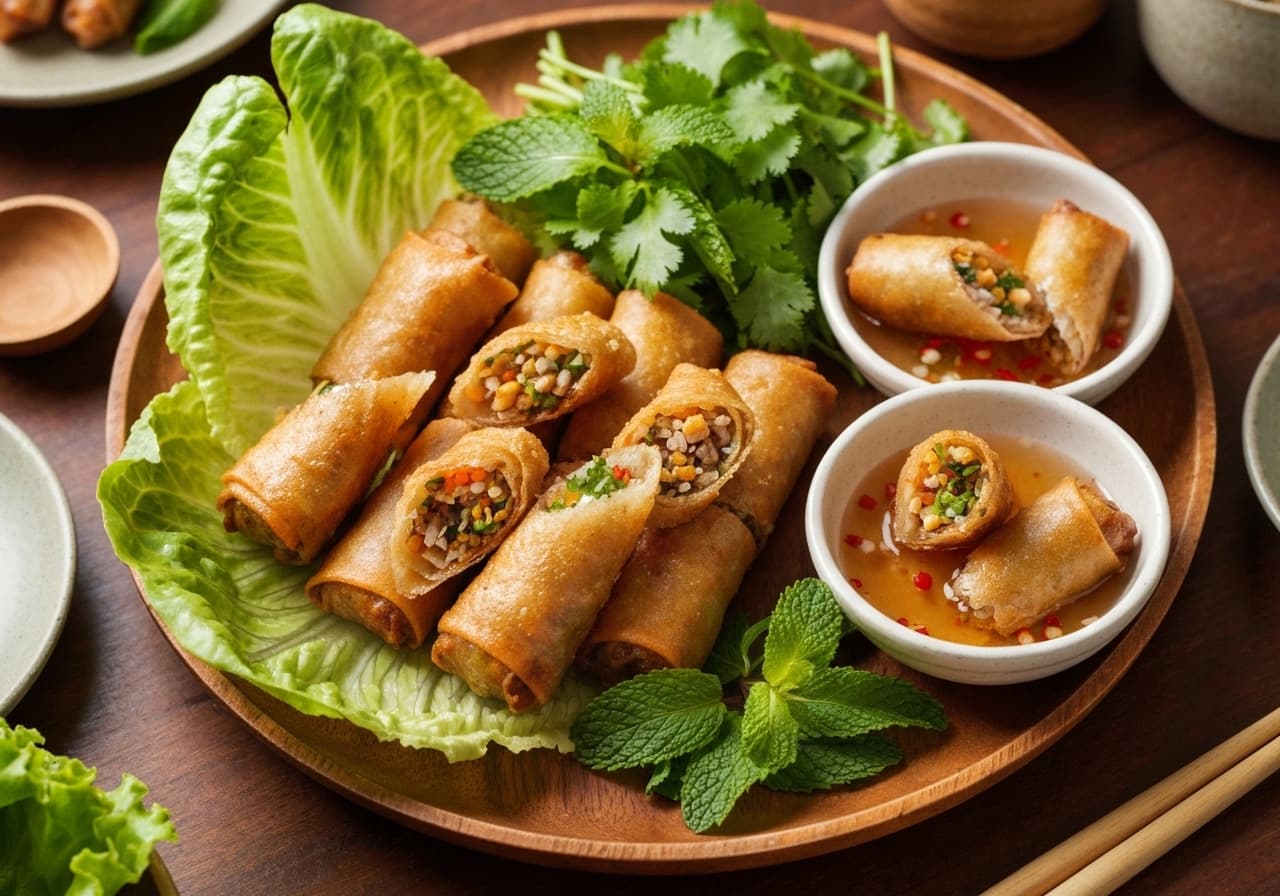 Rouleaux de Printemps Vietnamiens au Poulet (Nems Gà)