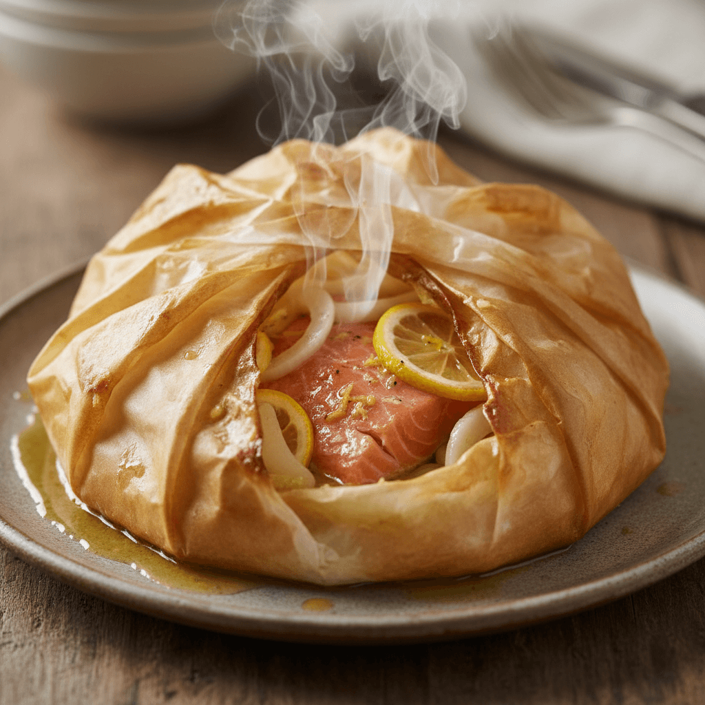 Ouananiche en papillote au fenouil