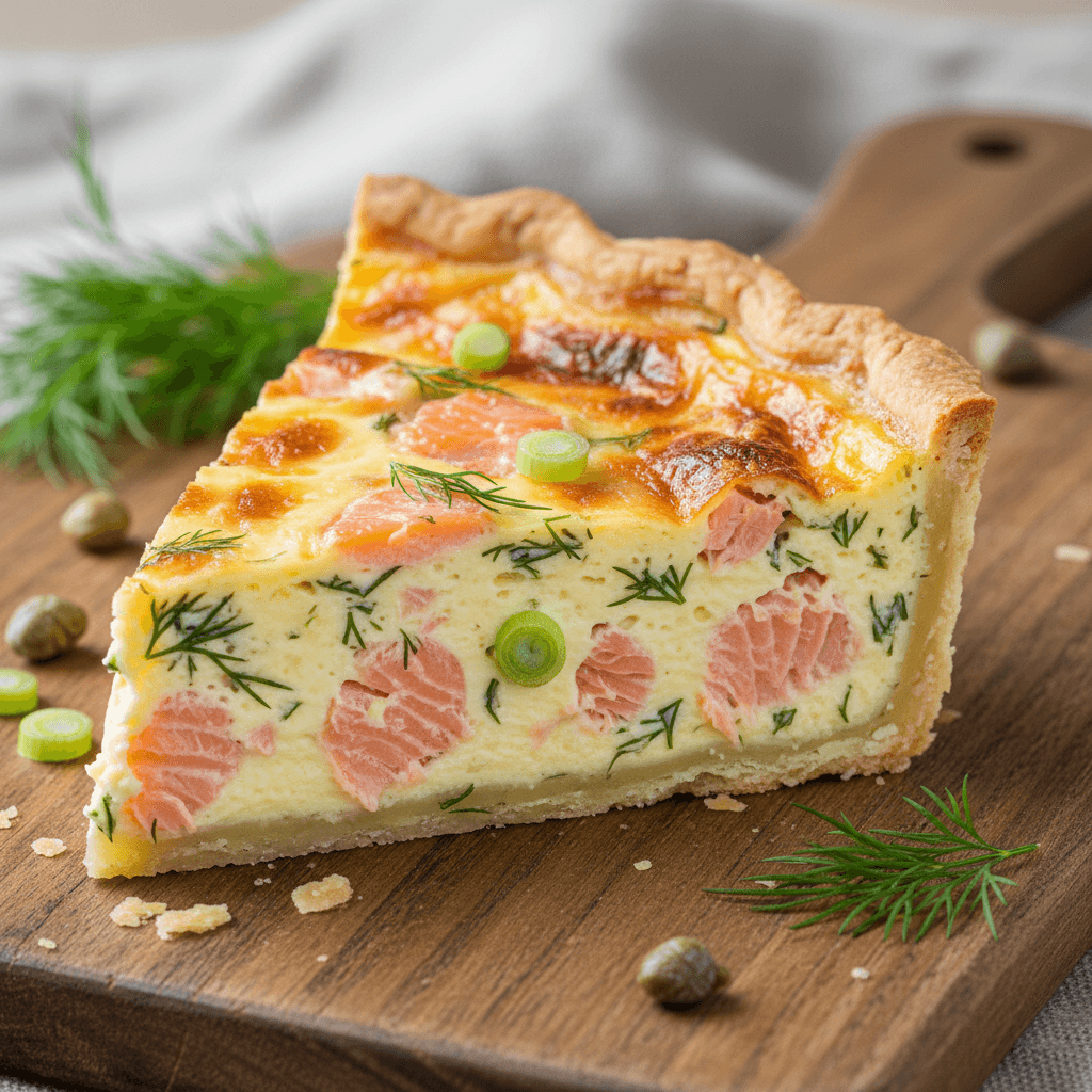 Quiche au saumon fumé