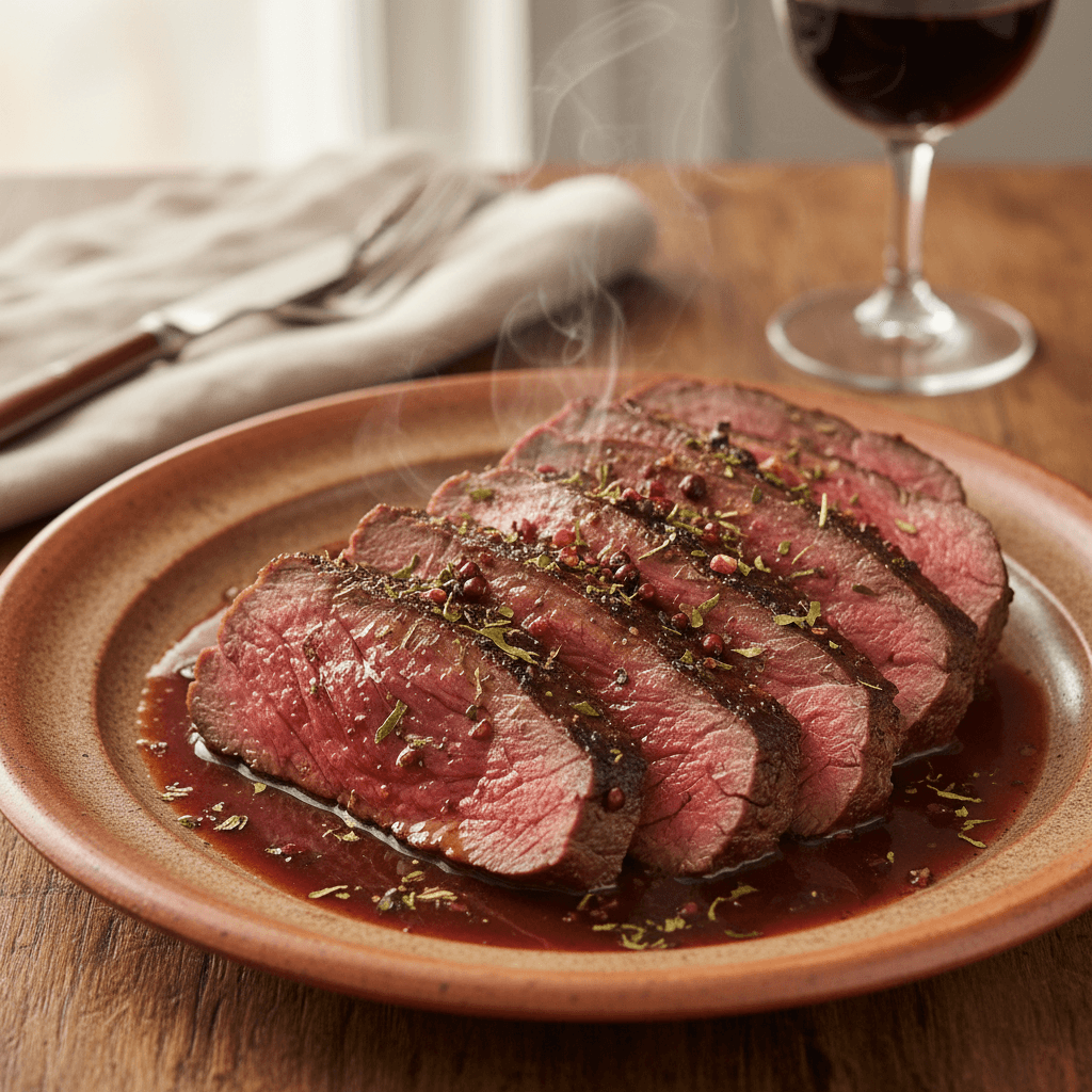 Rôti de caribou aux herbes boréales