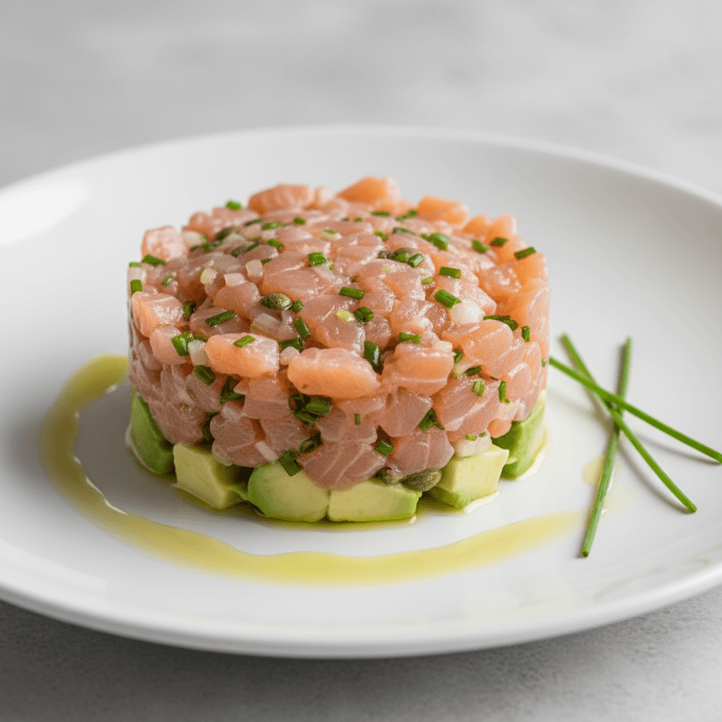 Tartare de truite fumée