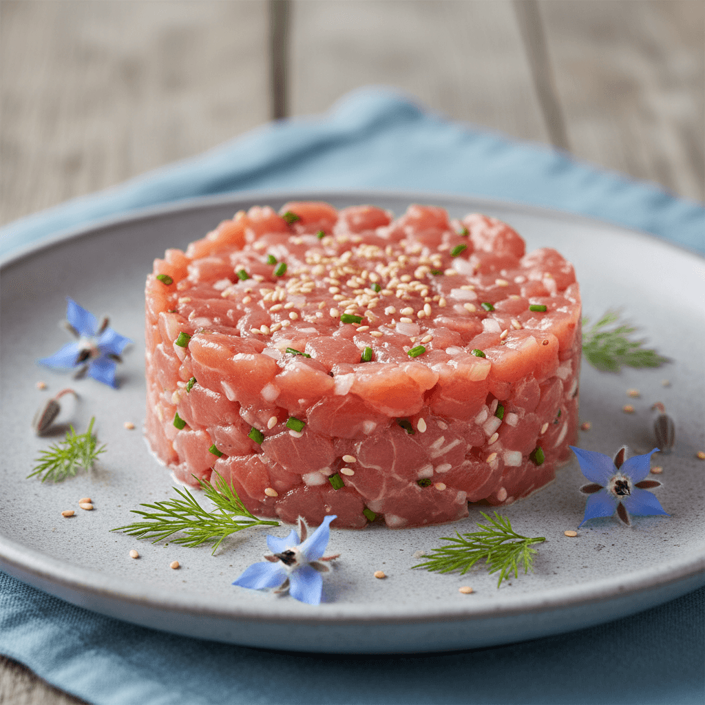 Tartare de truite mouchetée