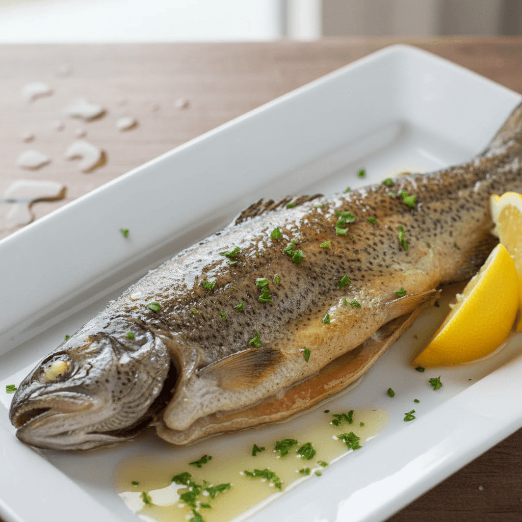 Trucha Moteada Frita en Mantequilla